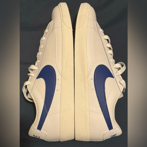 Nike Blazer Low Leather White/Astronomy Blue Size 12 Brand New No Box - Picture 2 of 9